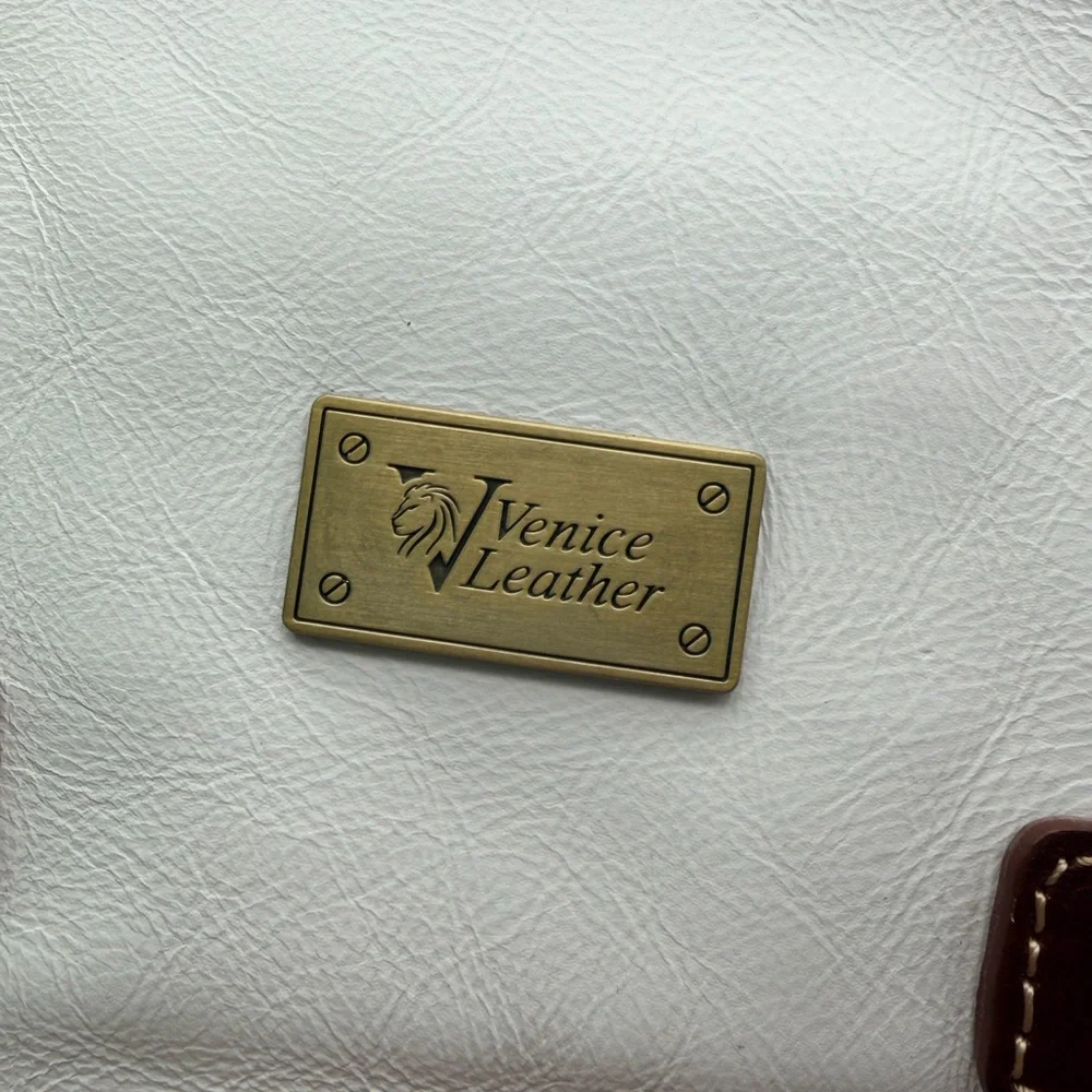 Venice Leather Italian Men's Bag - Red, Green, White